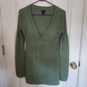 Green V-Neck Top